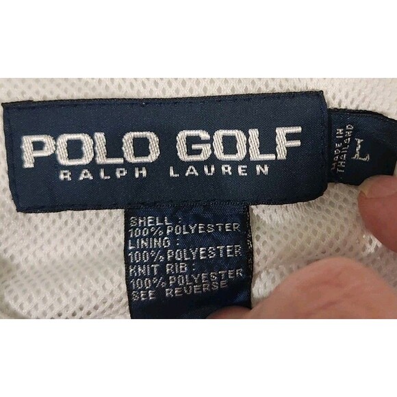 Polo Golf Ralph Lauren Men's Golf White Pullover Jacket Size Large - Picture 11 of 11